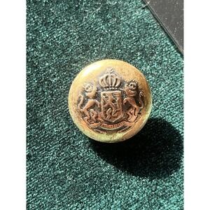 1930's Dutch‎ Netherlands Officer's Gold Button size about 11/16"